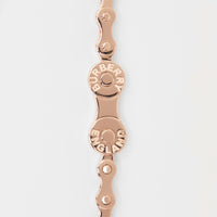 Collier plaqué or rose façon chaîne de vélo avec perles - Or rose