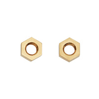 Boucles d'oreille écrou plaquées or - Or clair