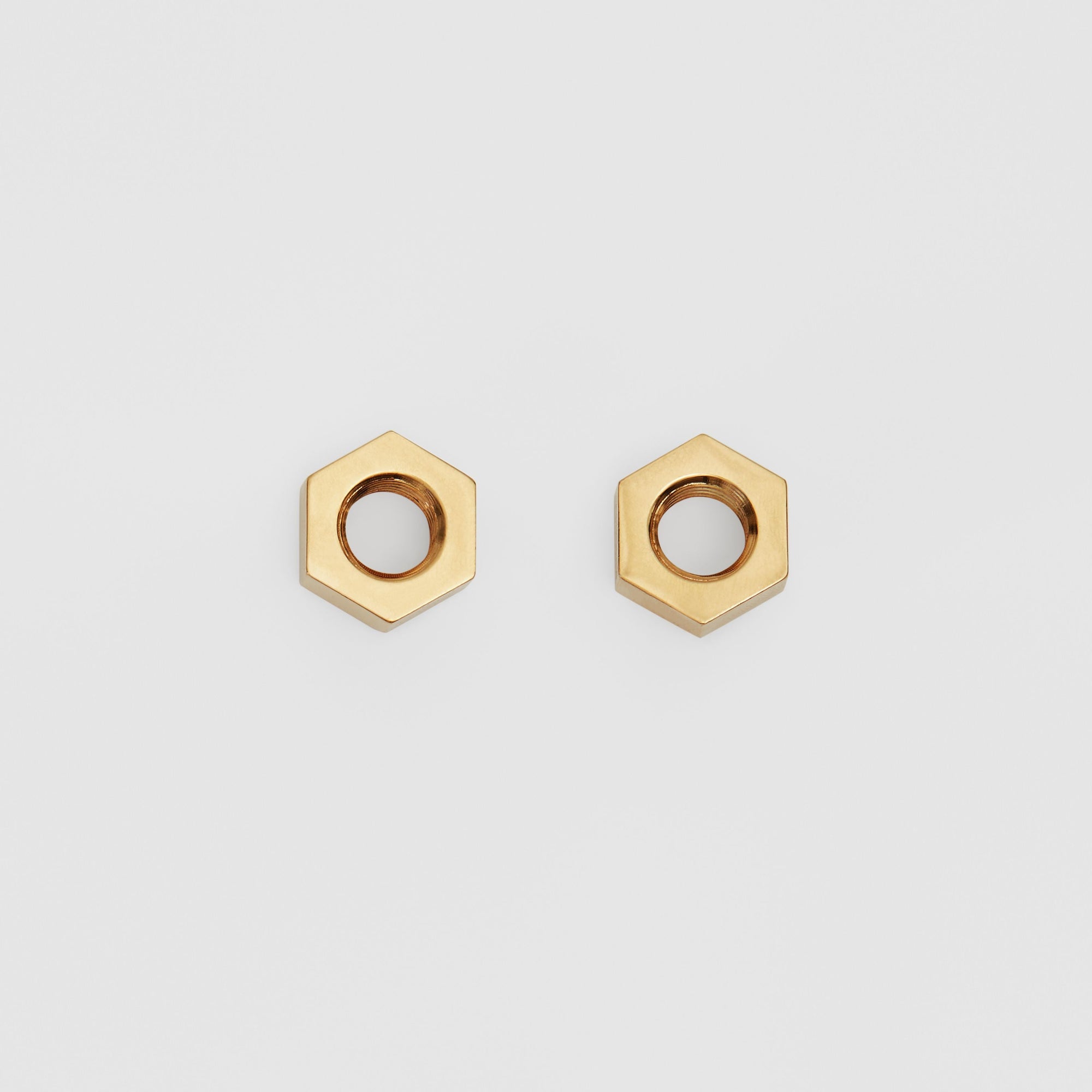 Boucles d'oreille écrou plaquées or - Or clair