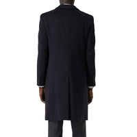 Manteau ajusté en laine et cachemire - Marine