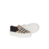 ARCHIVE BEIGE/BLACK Sneakers sans lacets en coton avec Vintage check