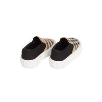 ARCHIVE BEIGE/BLACK Sneakers sans lacets en coton avec Vintage check