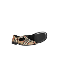 ARCHIVE BEIGE Babies en cuir Vintage check