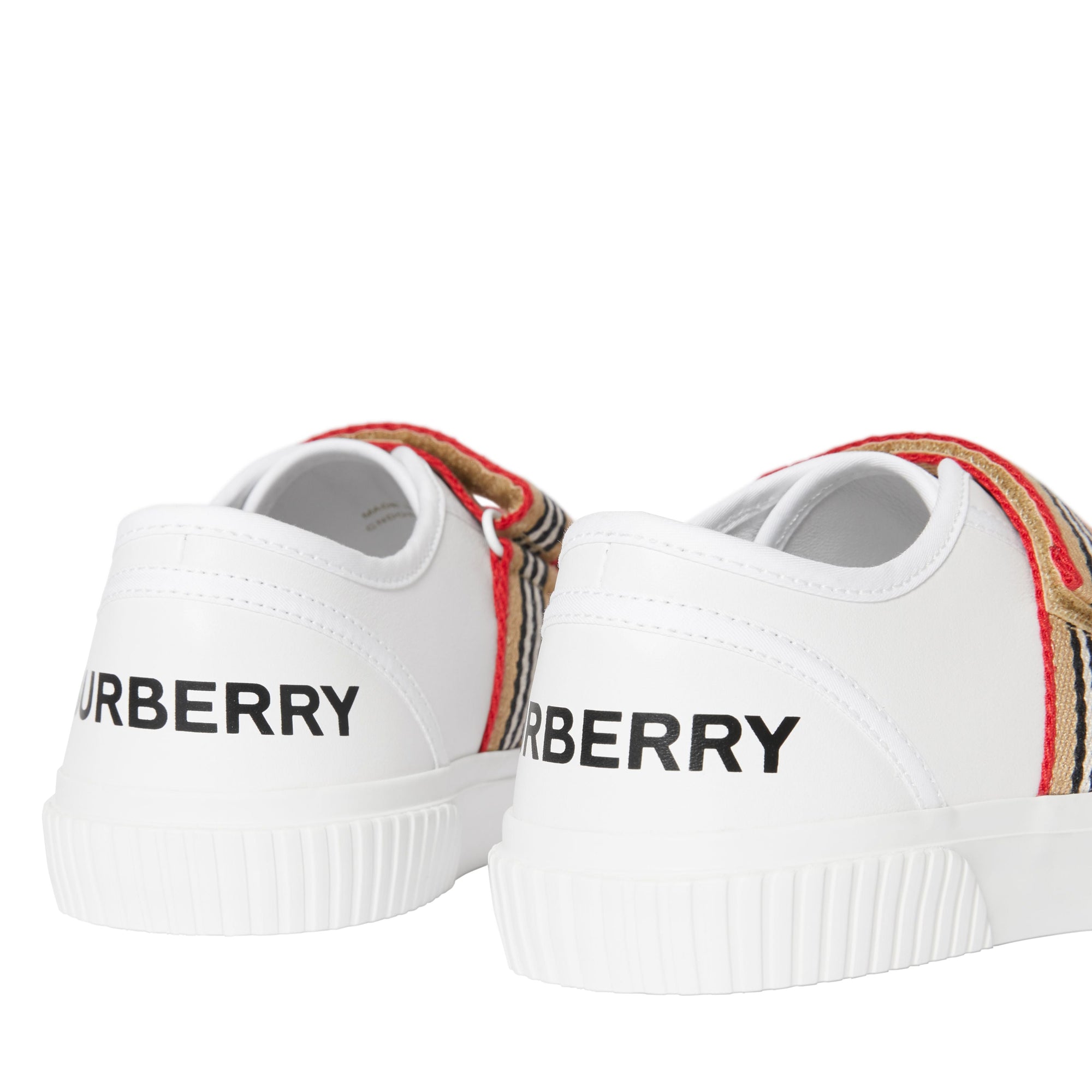 OPTIC WHITE Sneakers en cuir à rayures iconiques