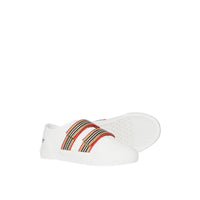 OPTIC WHITE Sneakers en cuir à rayures iconiques