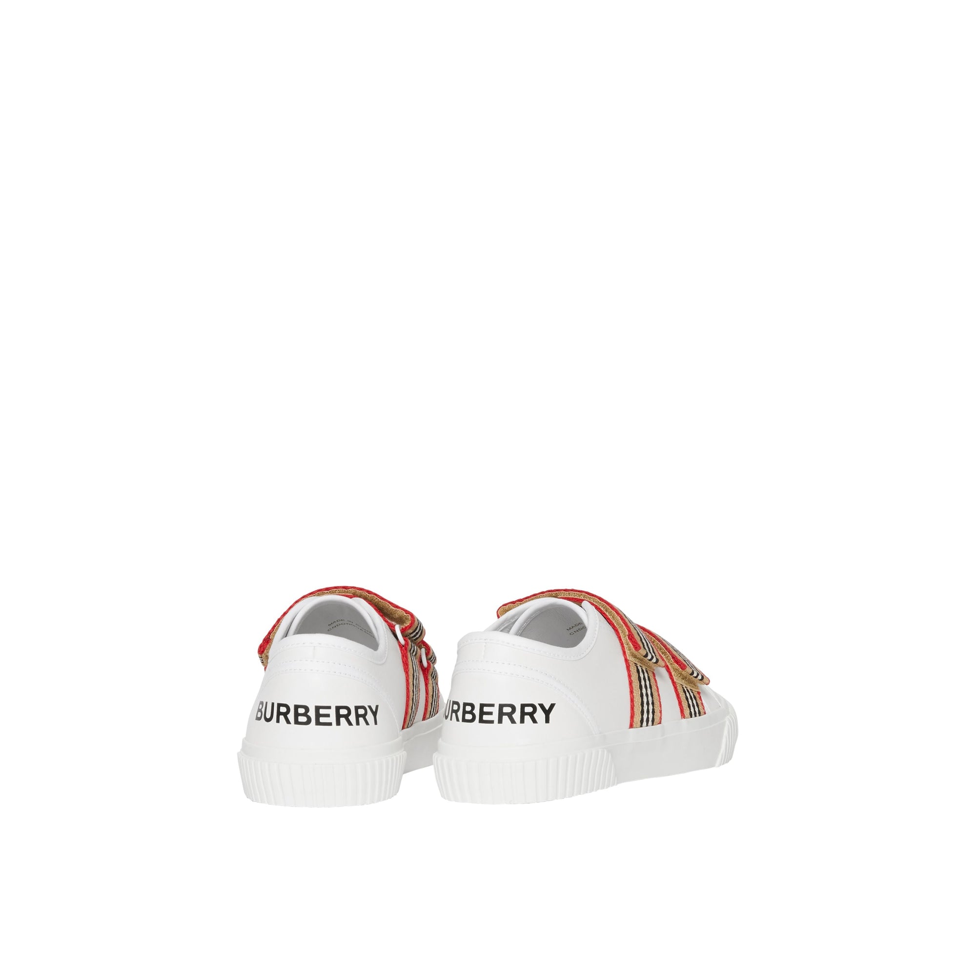 OPTIC WHITE Sneakers en cuir à rayures iconiques