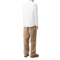 WHITE Chemise en popeline de coton stretch à rayures iconiques