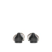 BLACK Chaussures plates en cuir d'agneau avec logo