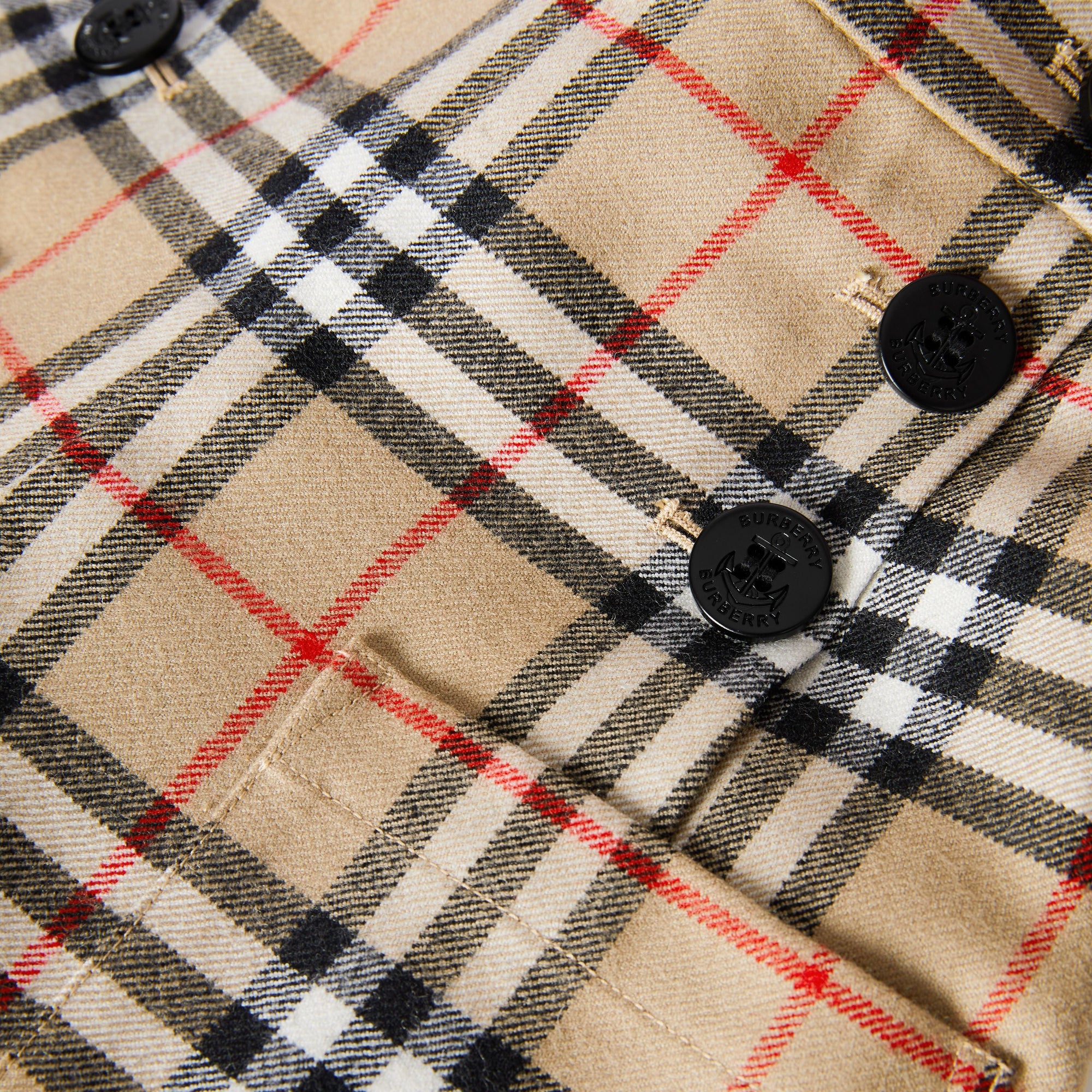 Pantalon de marin en laine vintage check - Beige d'archive