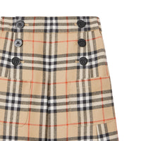 Pantalon de marin en laine vintage check - Beige d'archive