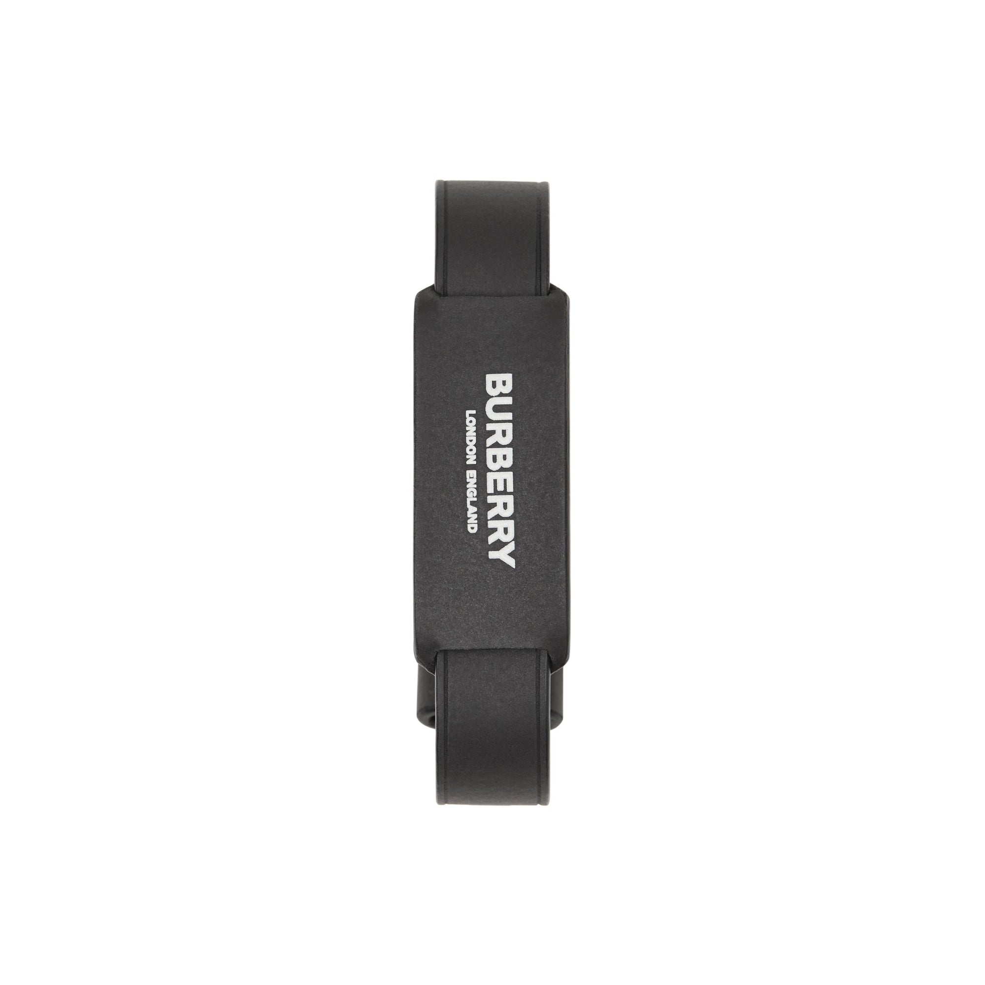 Bracelet en cuir avec logo - Noir