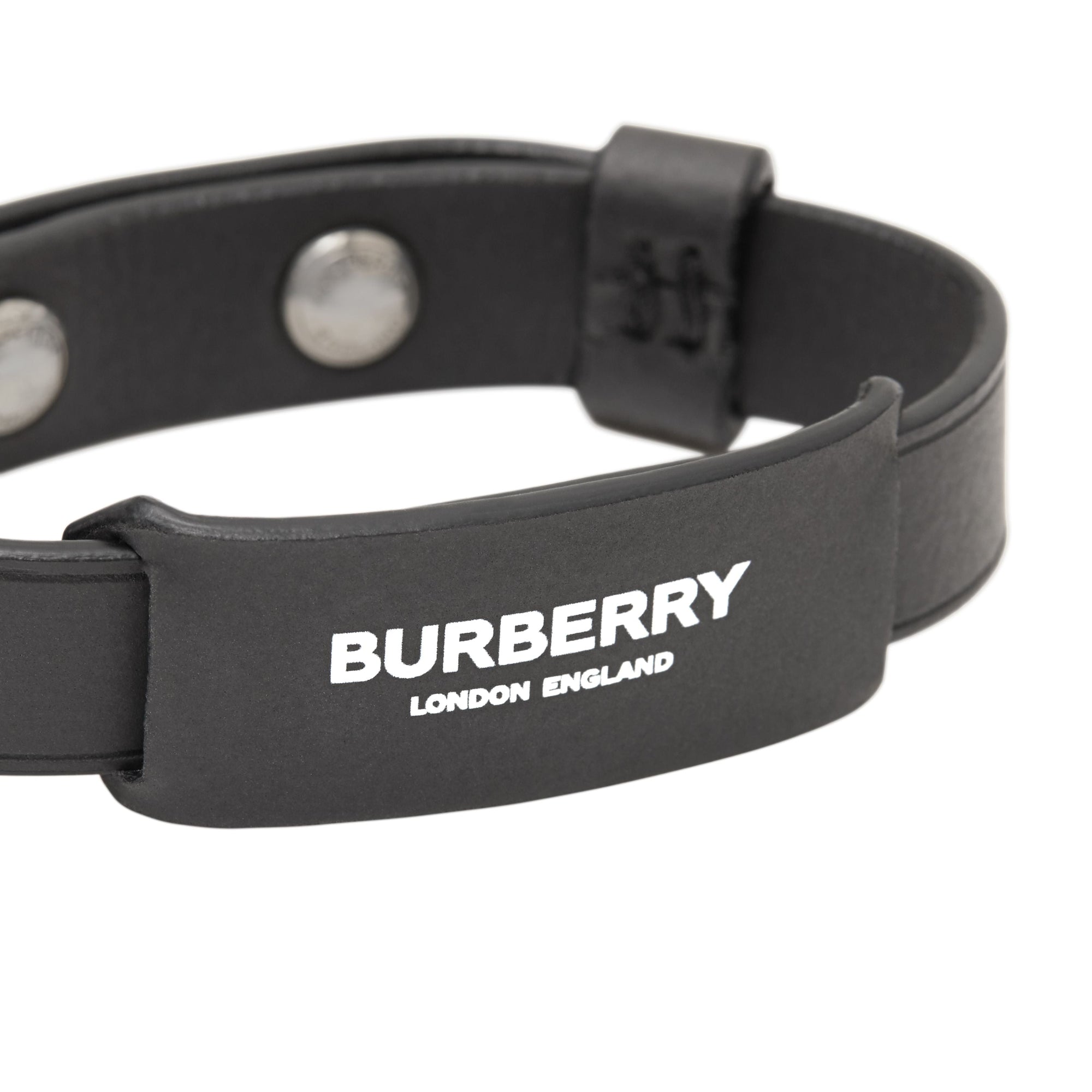 Bracelet en cuir avec logo - Noir