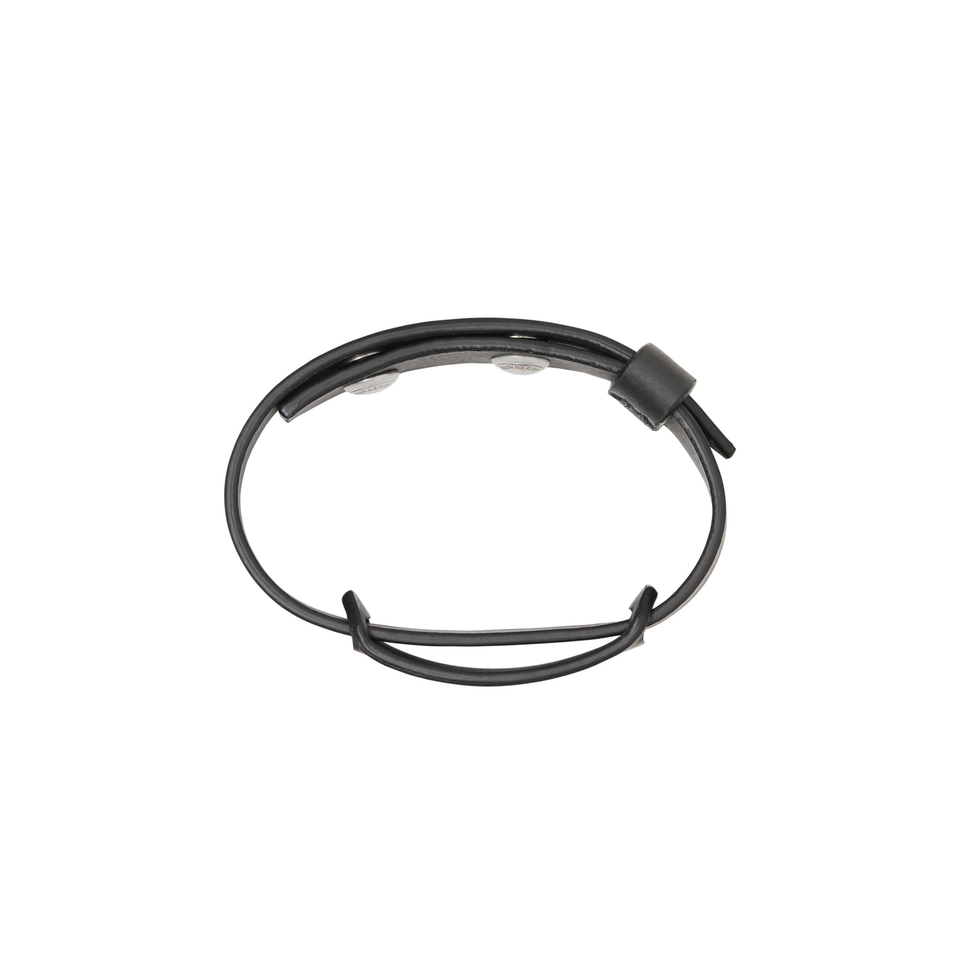 Bracelet en cuir avec logo - Noir