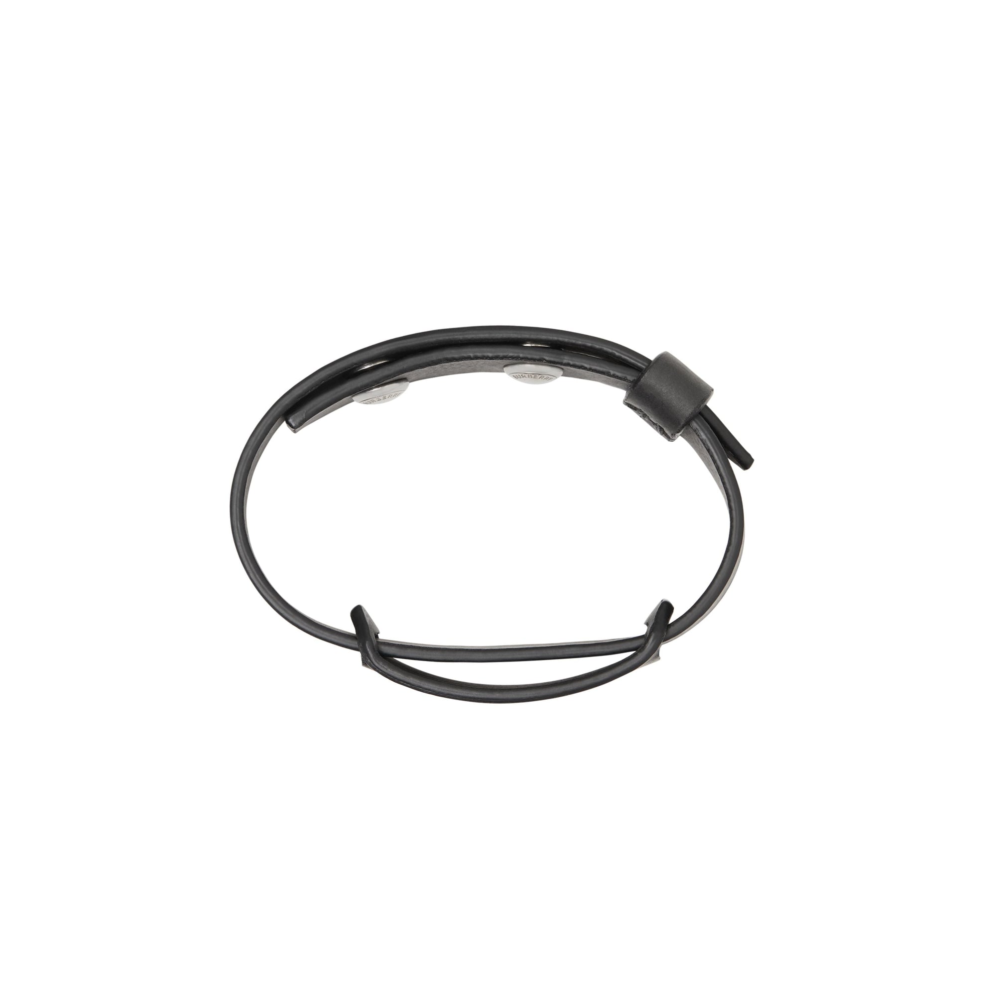 Bracelet en cuir avec logo - Noir