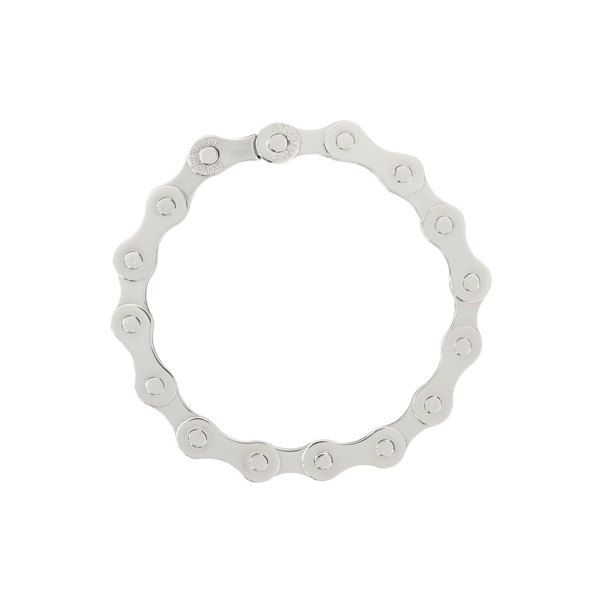 Bracelet plaqué palladium façon chaîne de vélo - Argent