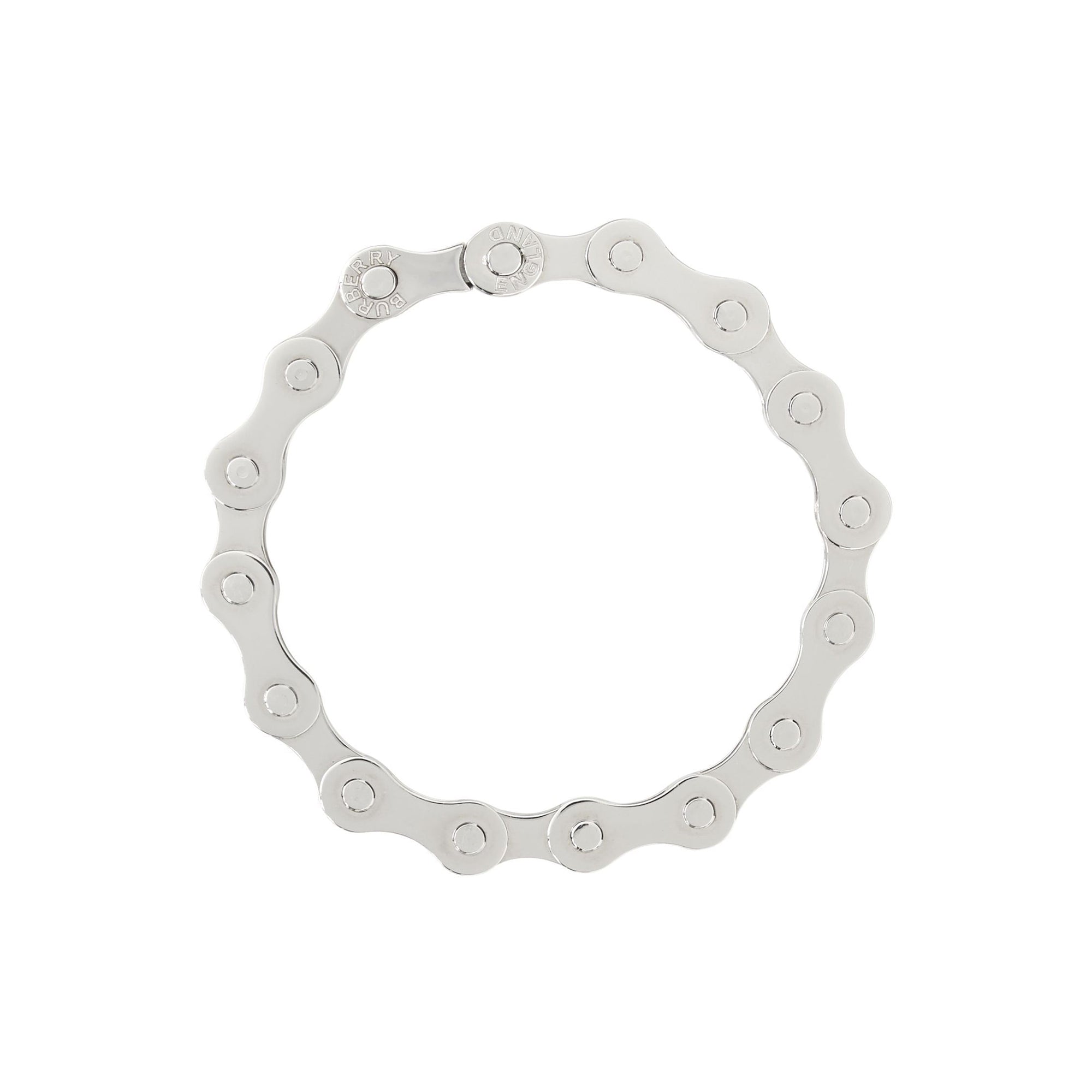 Bracelet plaqué palladium façon chaîne de vélo - Argent