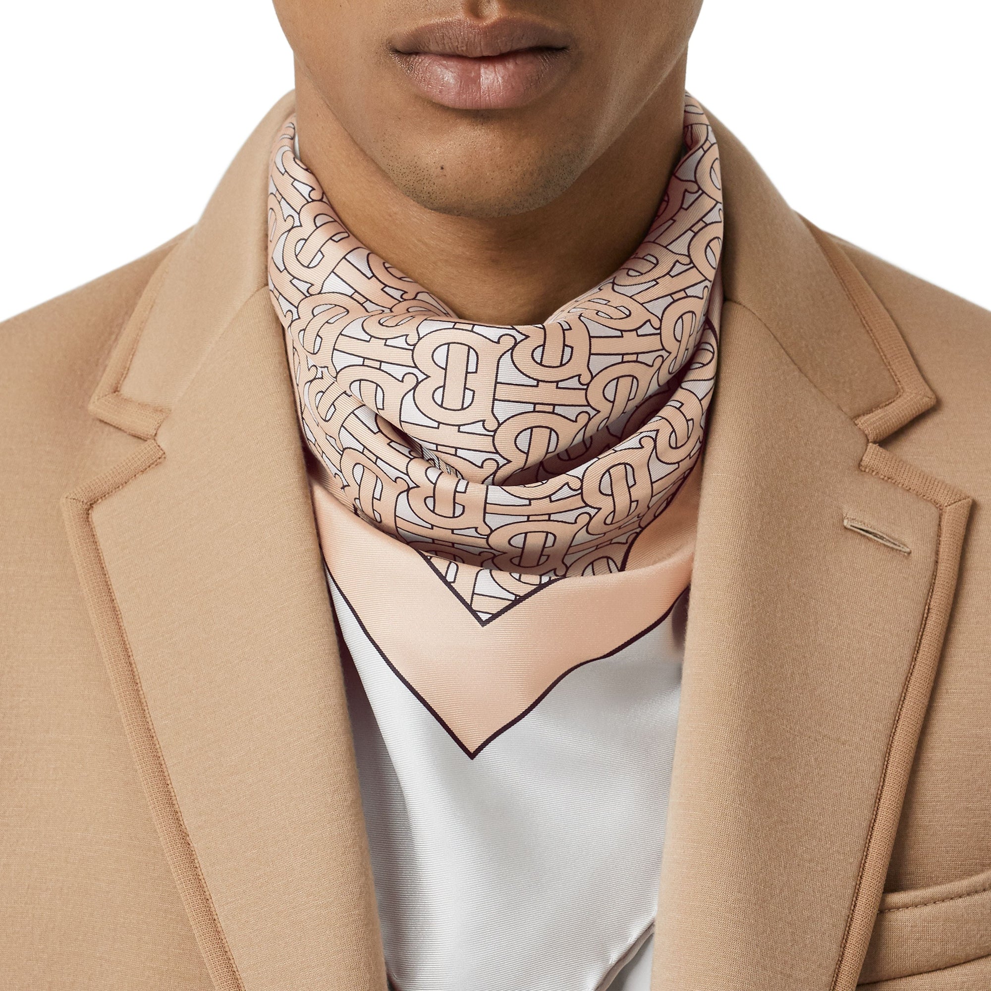 CAMEL Carré de soie Monogram