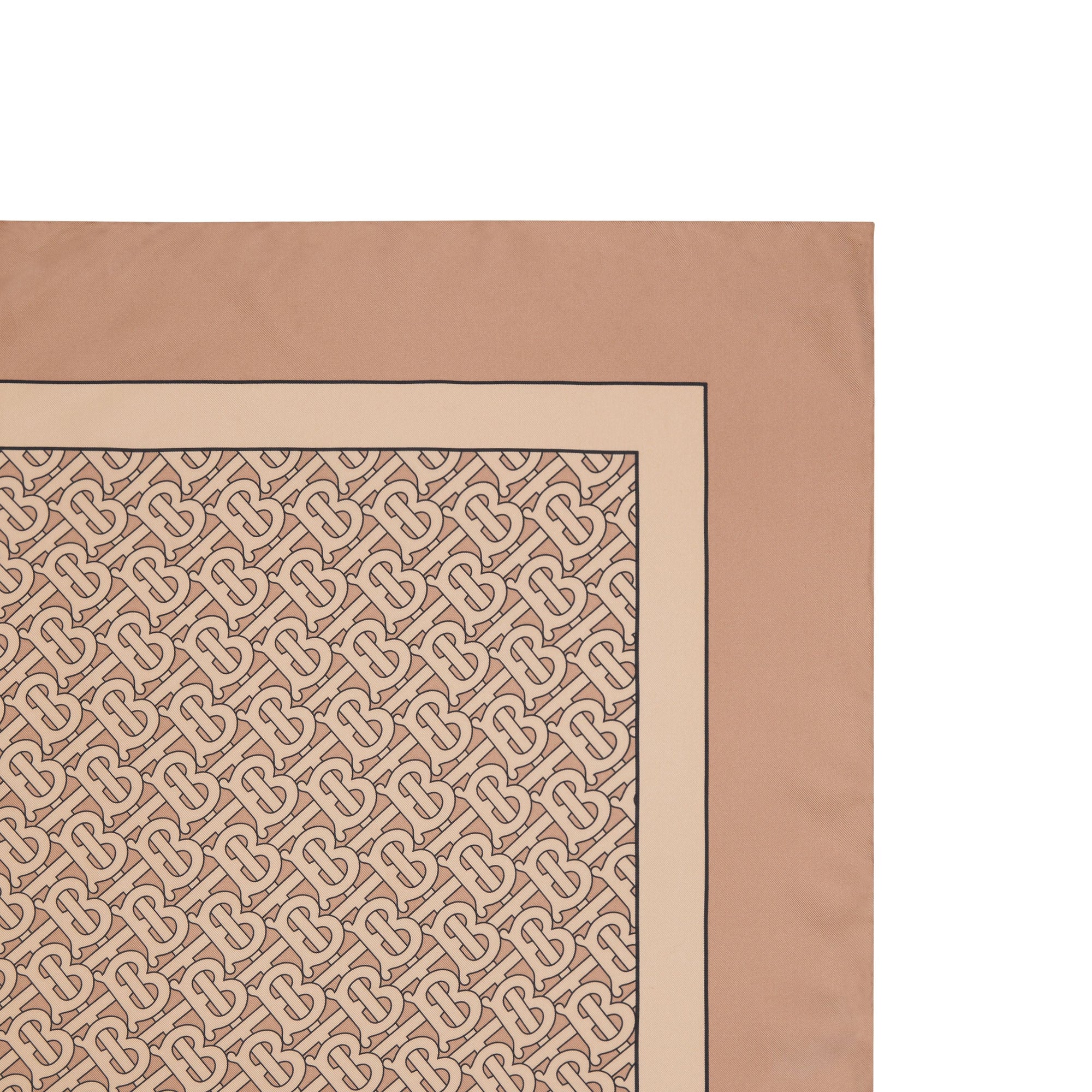 Carré de soie monogram - Camel pâle