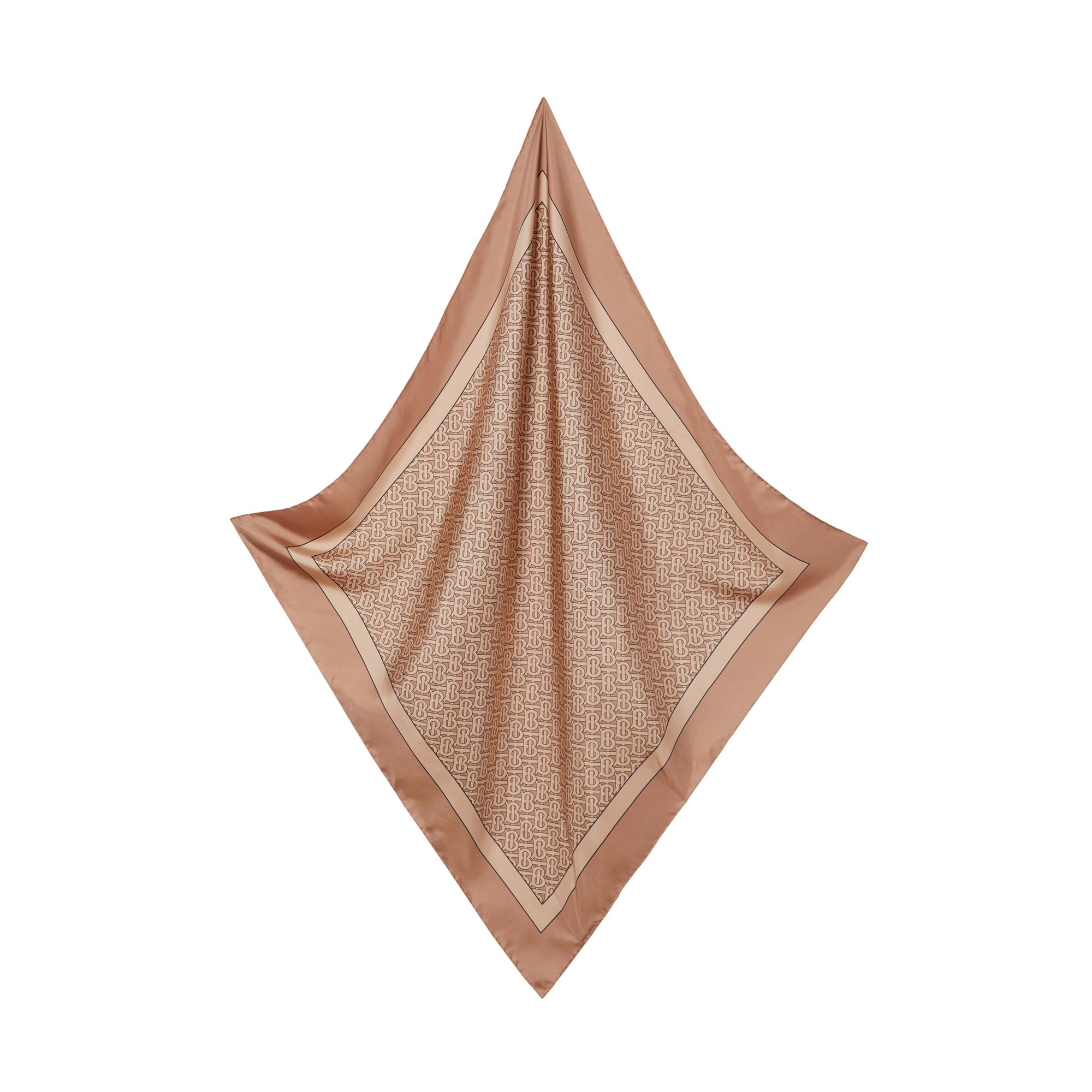 Carré de soie monogram - Camel pâle