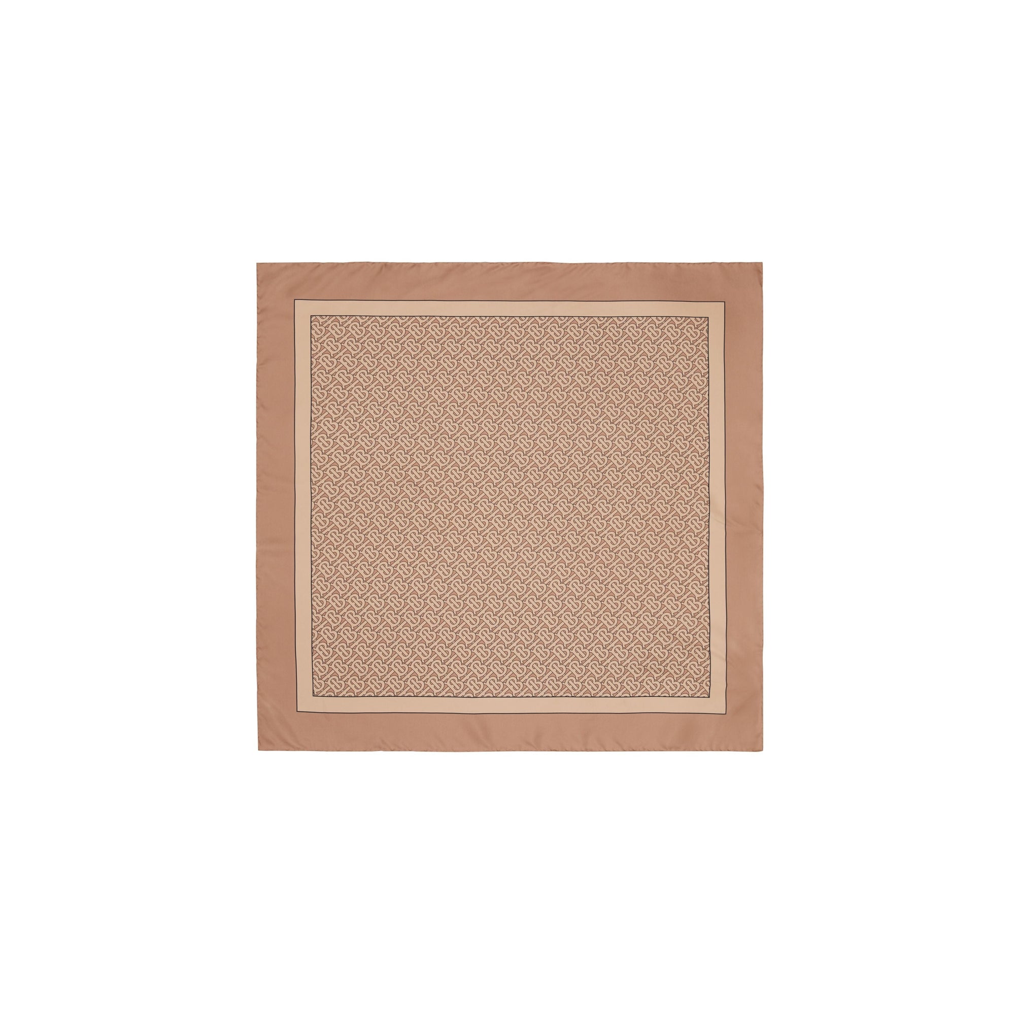 Carré de soie monogram - Camel pâle
