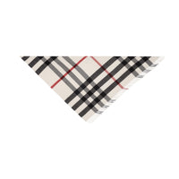 Bandana Burberry en cachemire check - Blanc Naturel