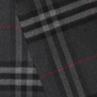 Écharpe classique en cachemire check - Anthracite