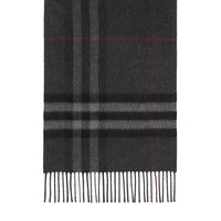 Écharpe classique en cachemire check - Anthracite