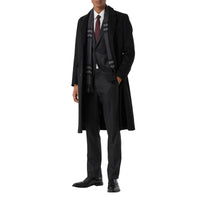 Écharpe classique en cachemire check - Anthracite