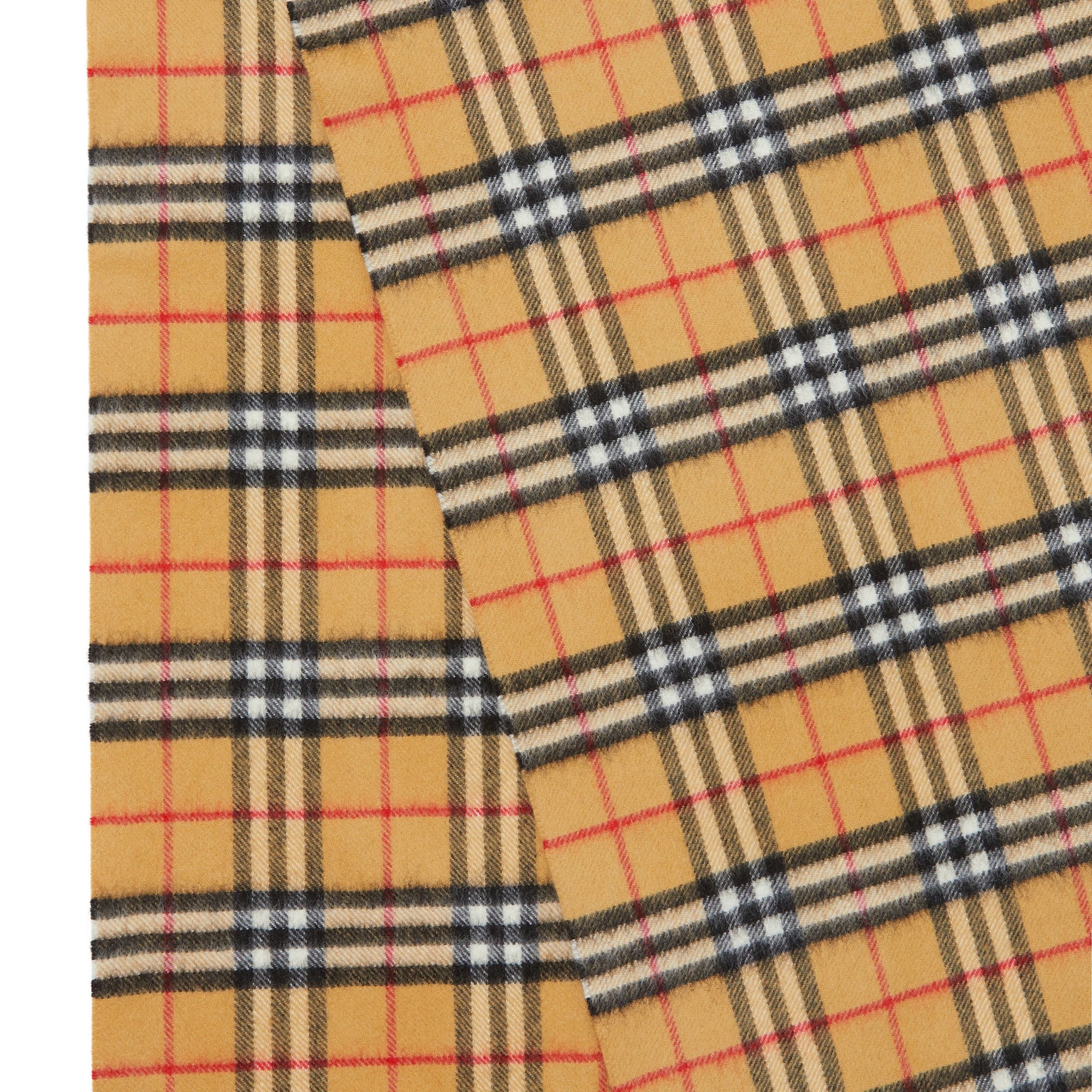 ANTIQUE YELLOW Écharpe classique en cachemire Vintage check
