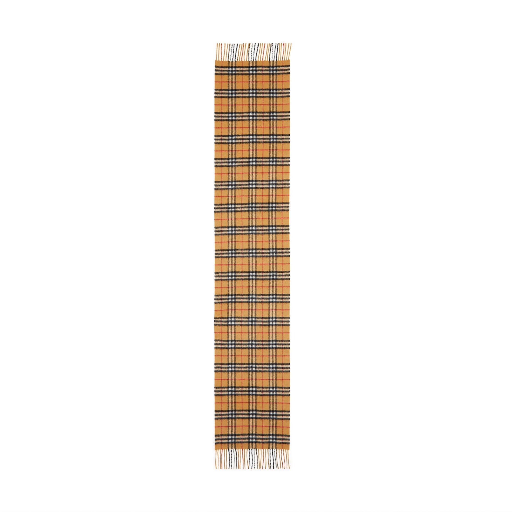 ANTIQUE YELLOW Écharpe classique en cachemire Vintage check