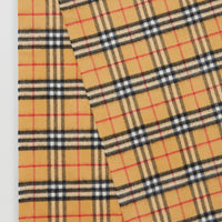 Écharpe classique en cachemire vintage check - Jaune antique