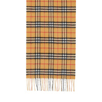 Écharpe classique en cachemire vintage check - Jaune antique