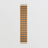 Écharpe classique en cachemire vintage check - Jaune antique