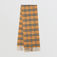 Écharpe classique en cachemire vintage check - Jaune antique