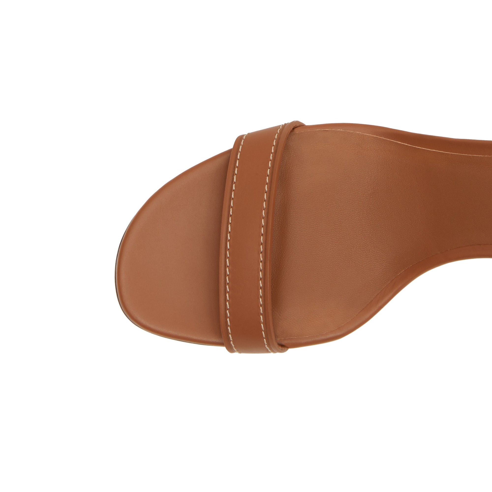 Sandales à talon bottier en cuir avec détail plaqué or - Hâle