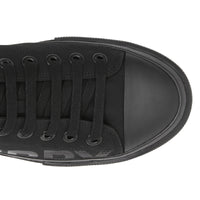 Sneakers en gabardine de coton avec logo - Noir