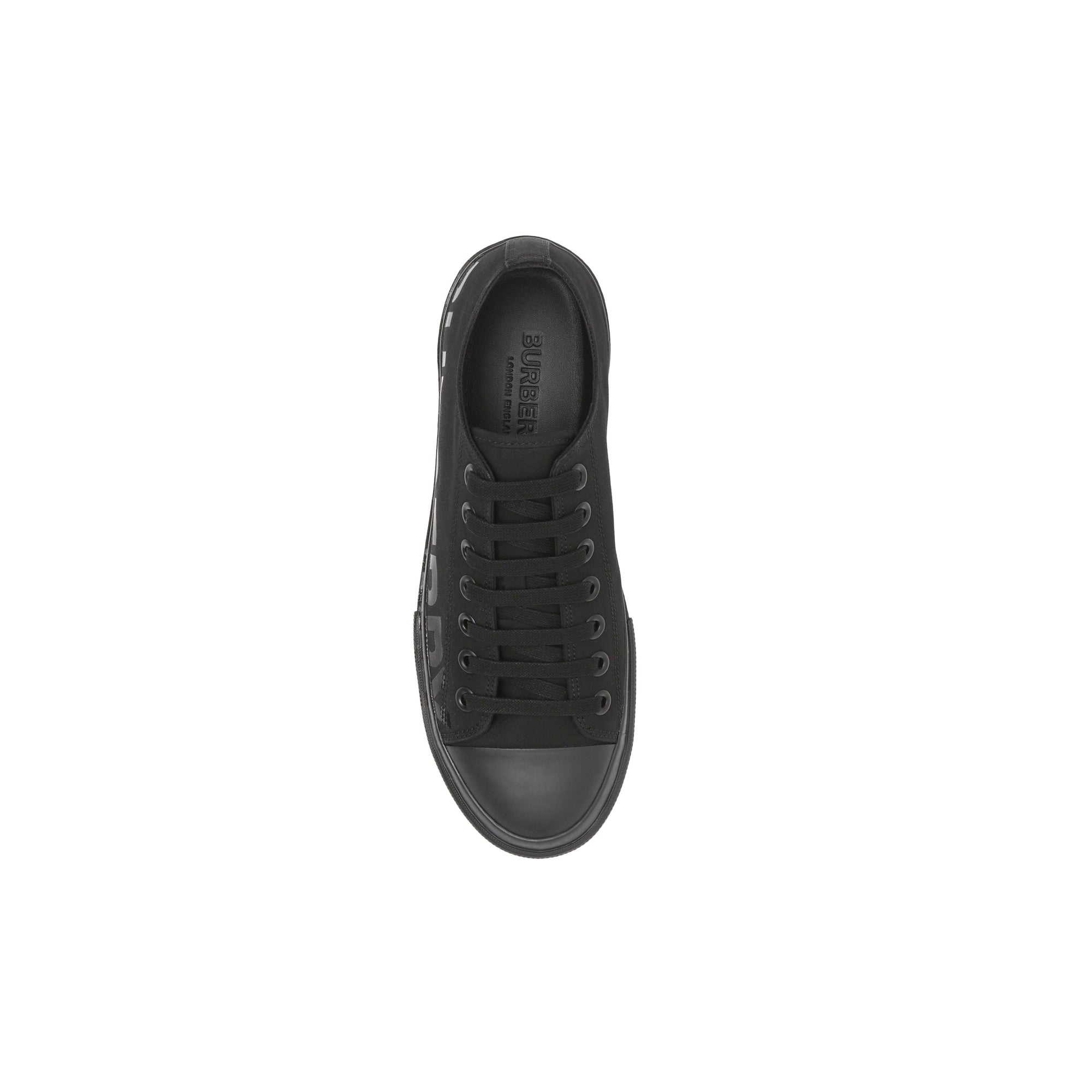 BLACK Sneakers en gabardine de coton avec logo