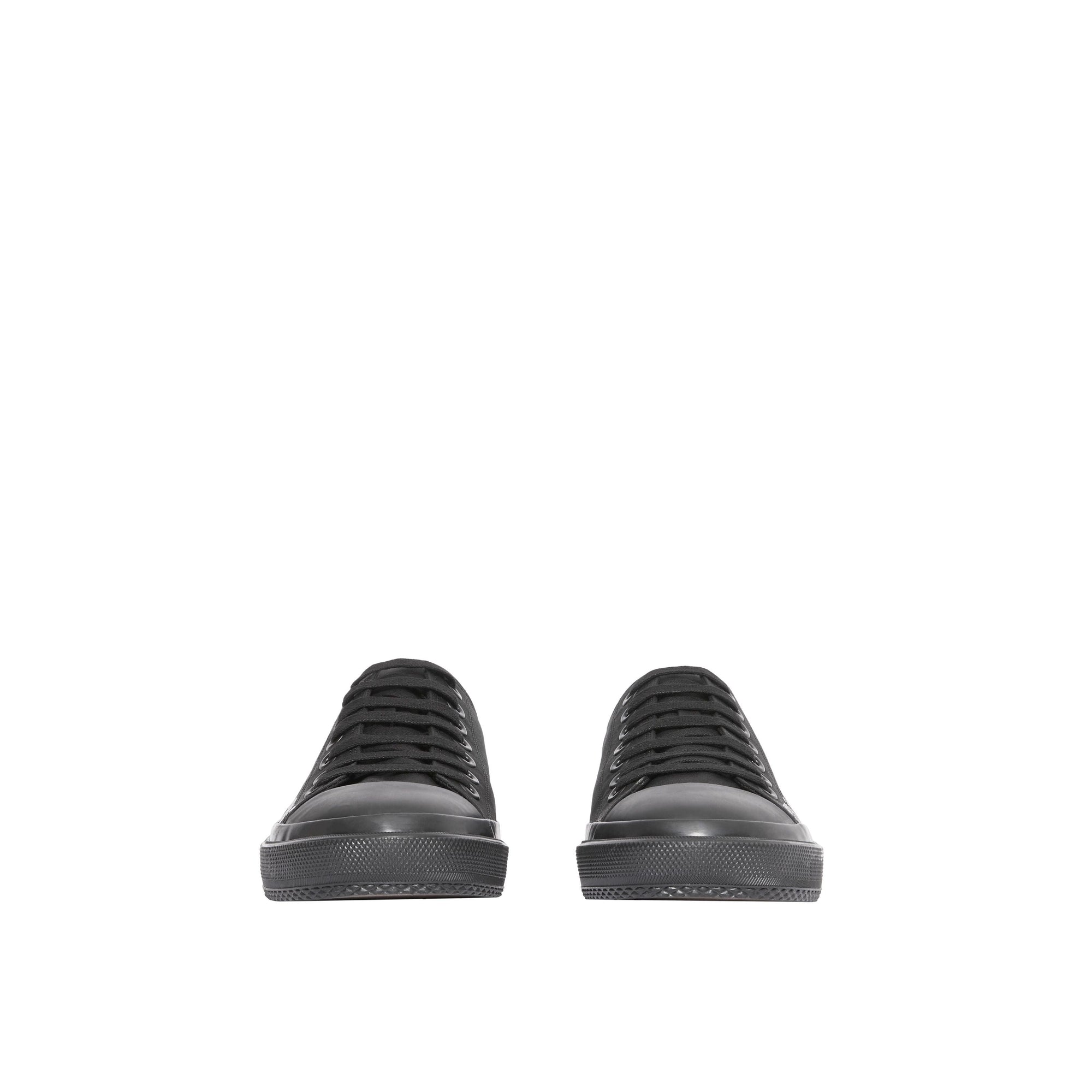 Sneakers en gabardine de coton avec logo - Noir