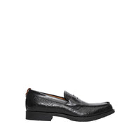 Mocassins en cuir monogram avec boucle en d - Noir