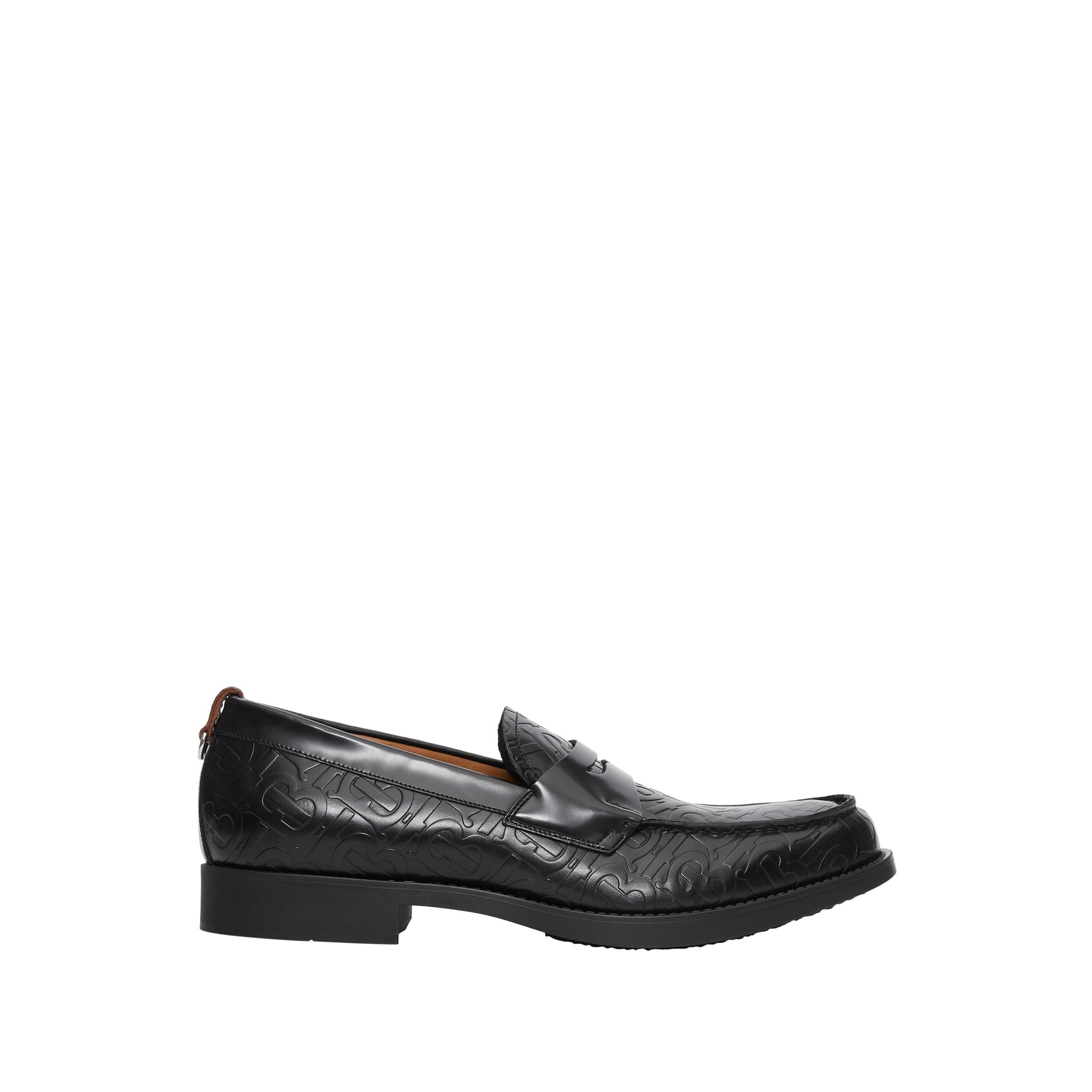 Mocassins en cuir monogram avec boucle en d - Noir