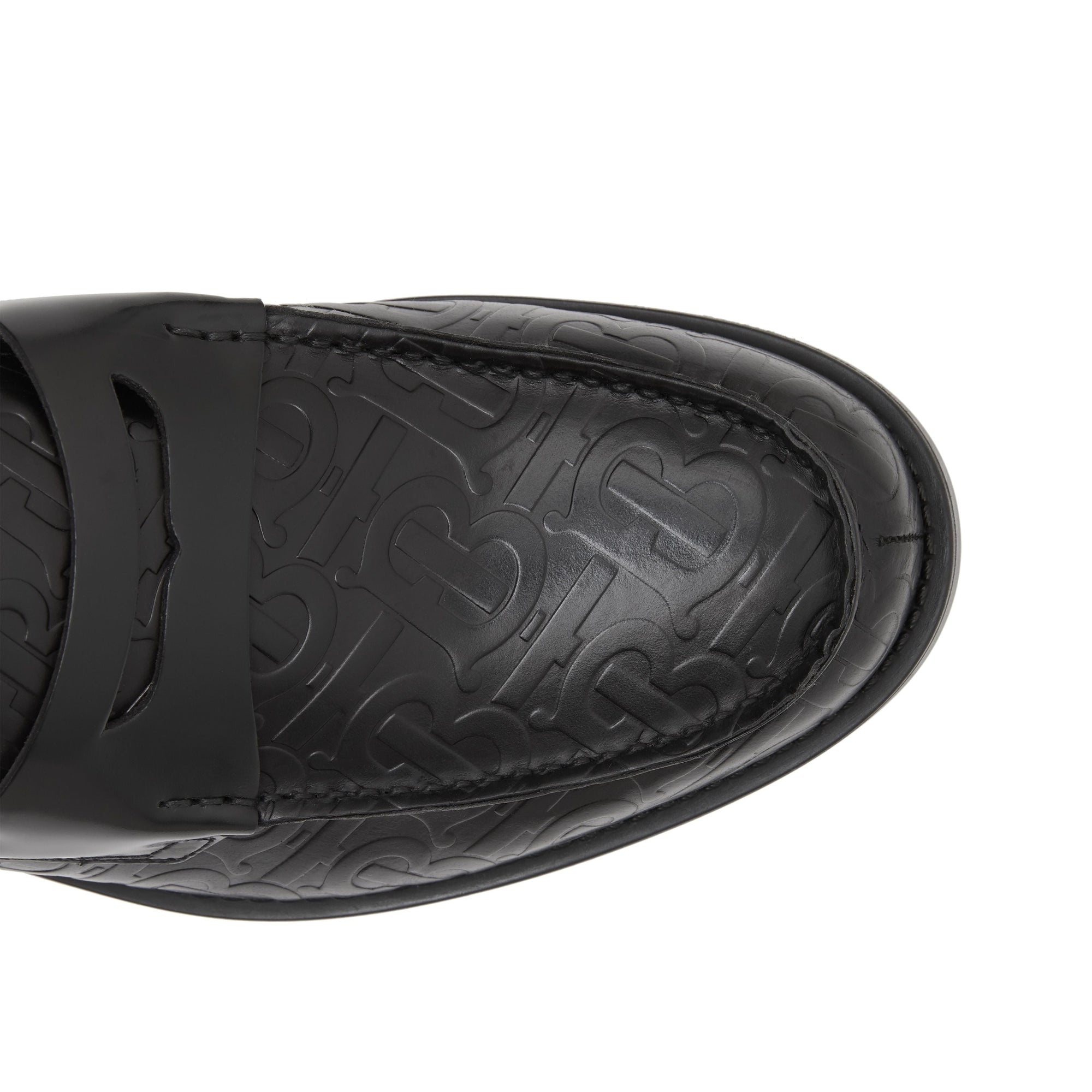 Mocassins en cuir monogram avec boucle en d - Noir