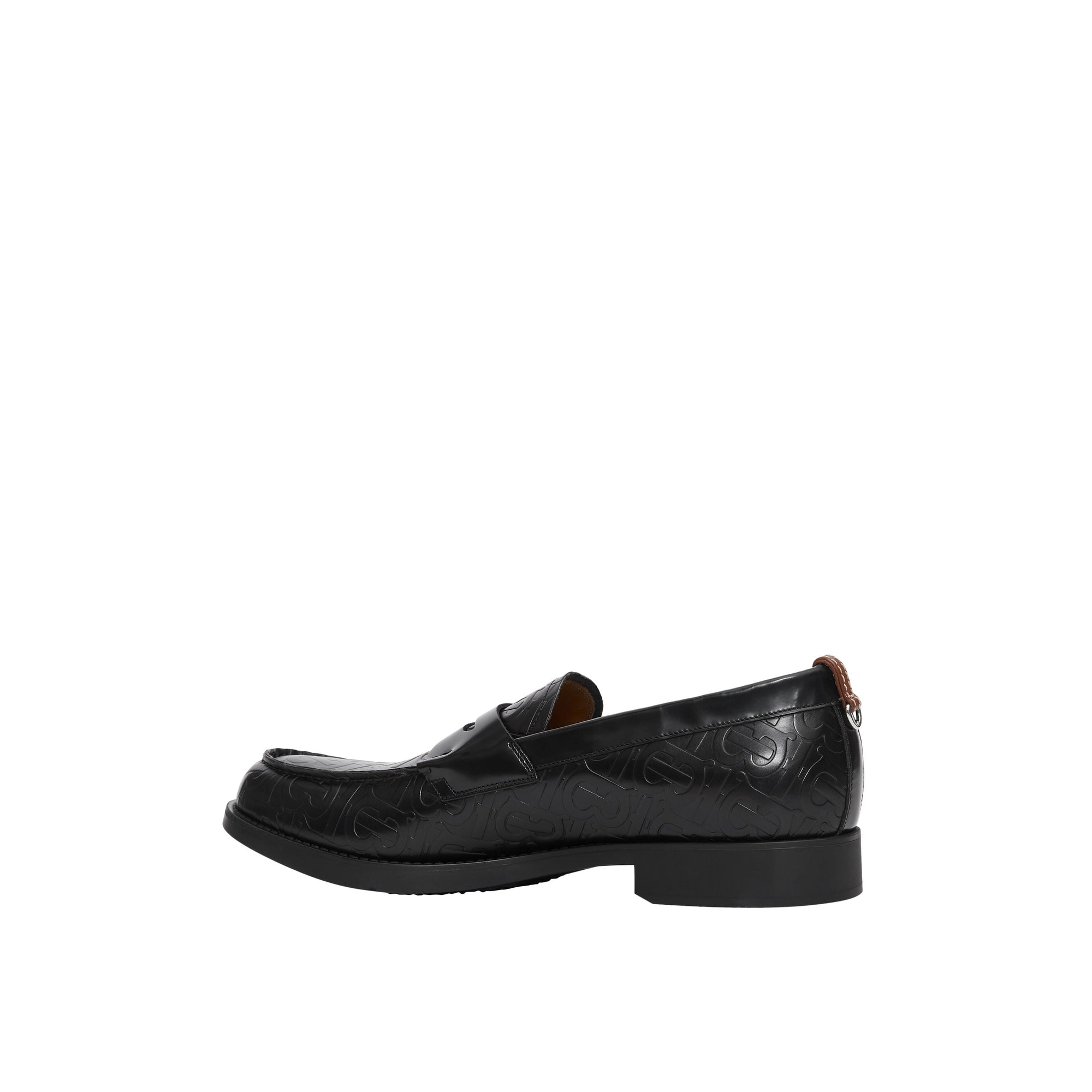Mocassins en cuir monogram avec boucle en d - Noir