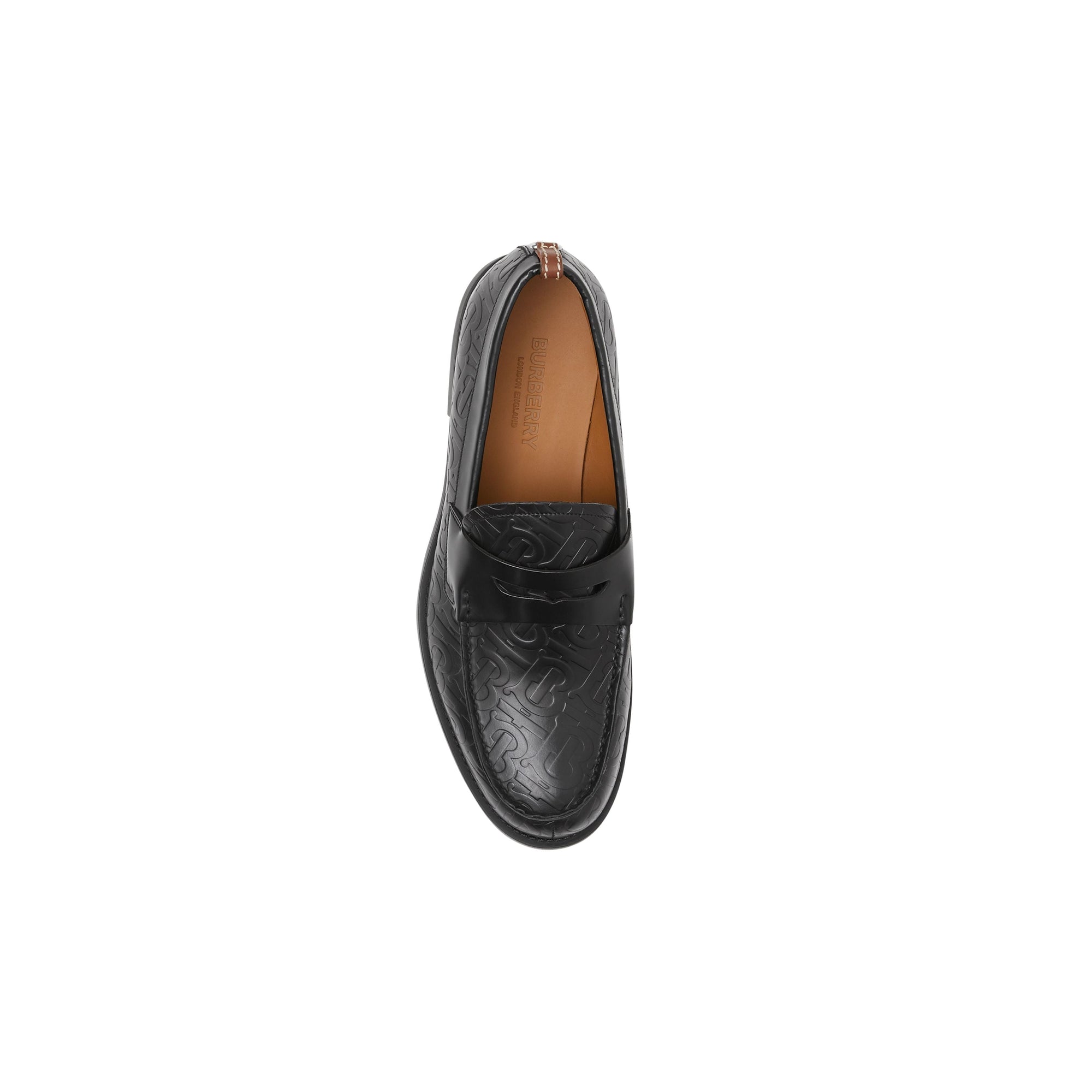 Mocassins en cuir monogram avec boucle en d - Noir