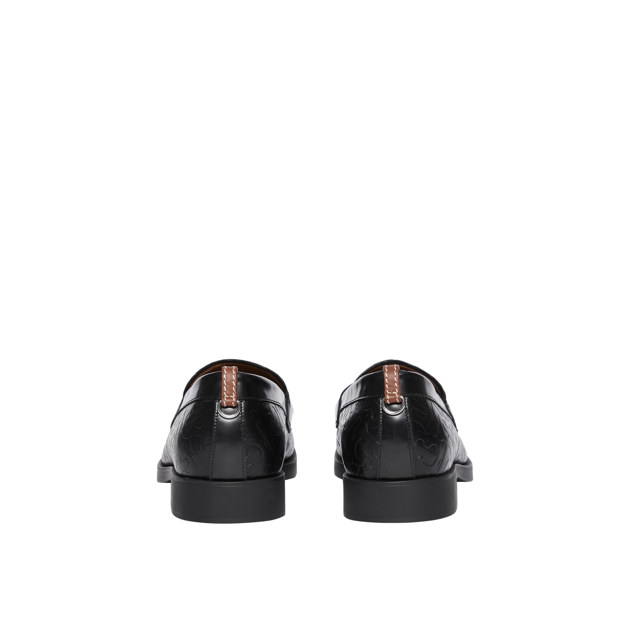Mocassins en cuir monogram avec boucle en d - Noir