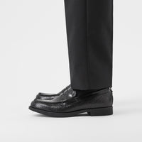 Mocassins en cuir monogram avec boucle en d - Noir