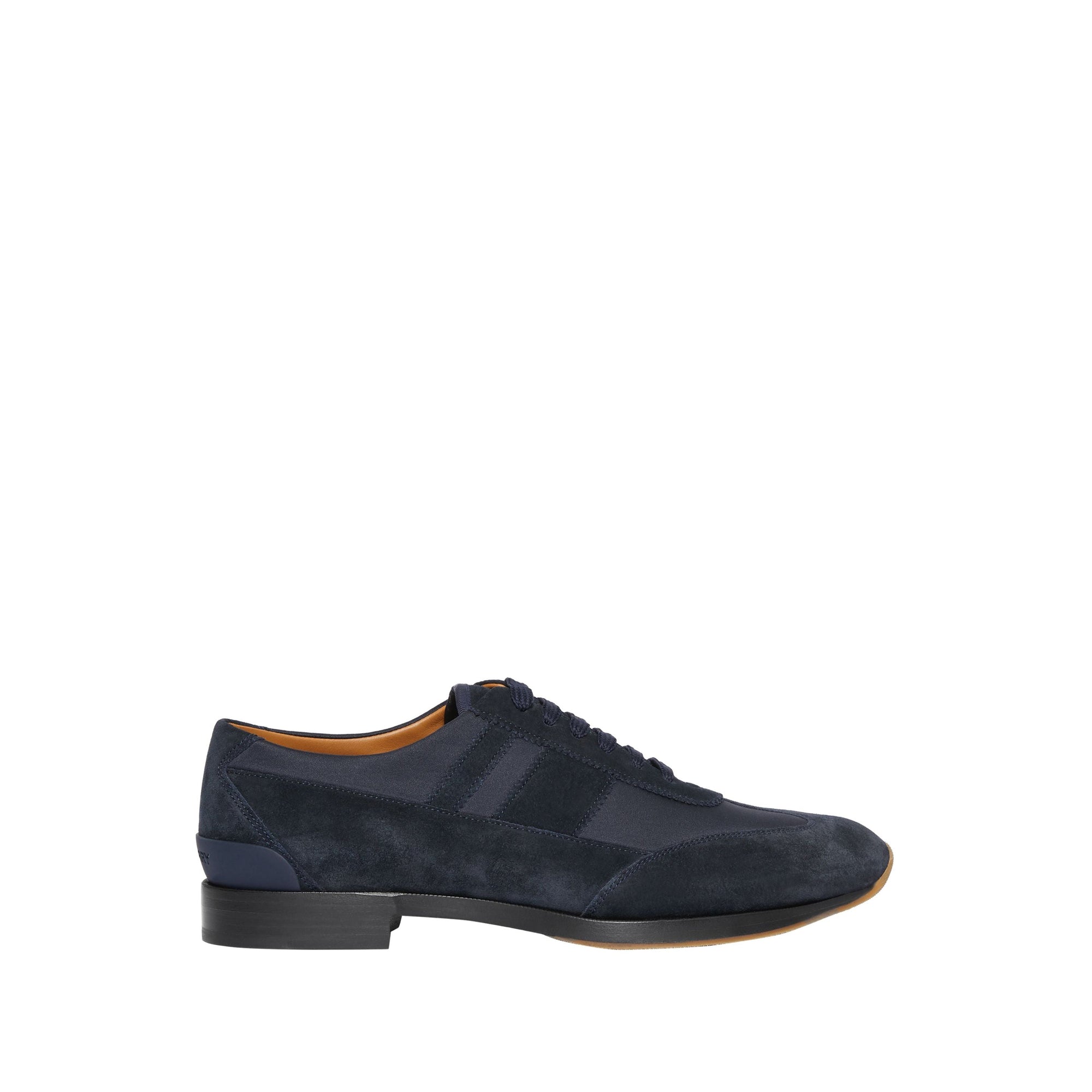 Chaussures à lacets en cuir velours avec néoprène - Marine