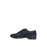 Chaussures à lacets en cuir velours avec néoprène - Marine