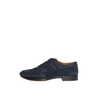 Chaussures à lacets en cuir velours avec néoprène - Marine
