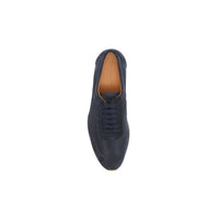 Chaussures à lacets en cuir velours avec néoprène - Marine