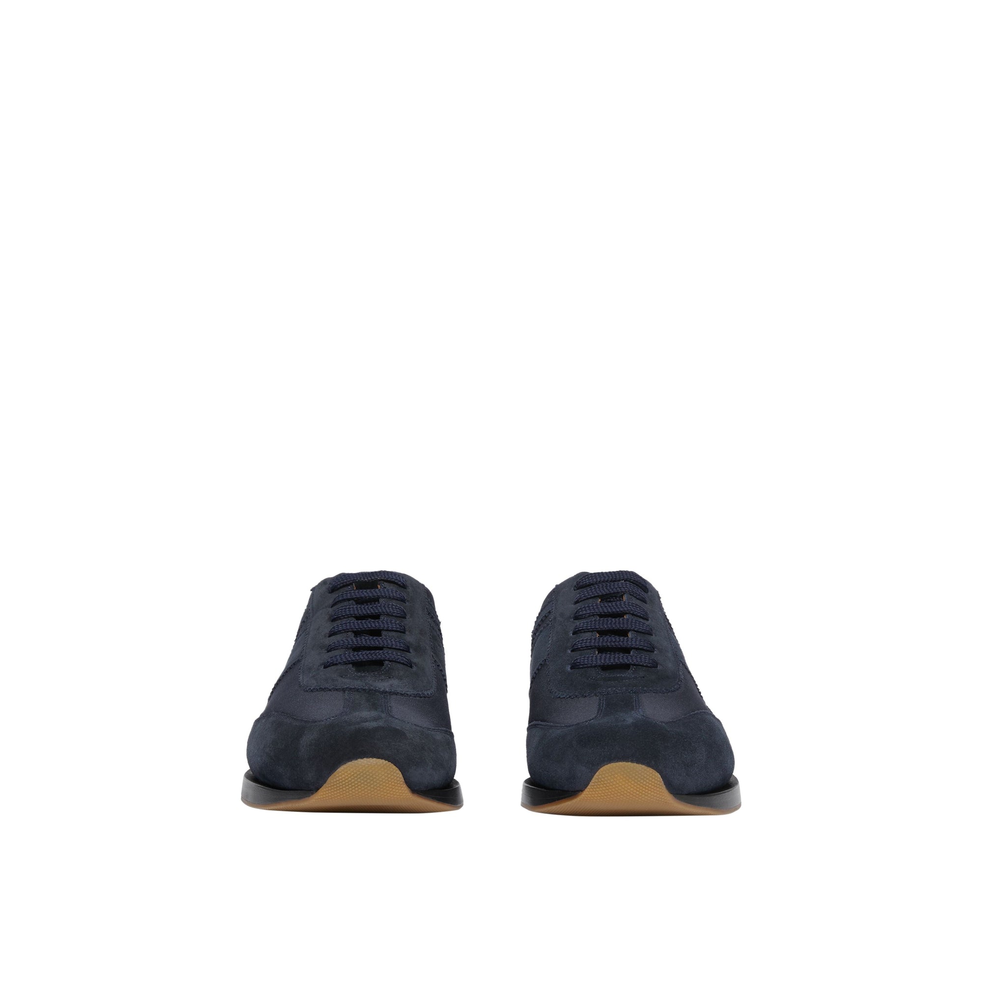 Chaussures à lacets en cuir velours avec néoprène - Marine